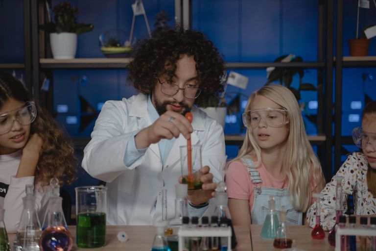 Science lesson for girls